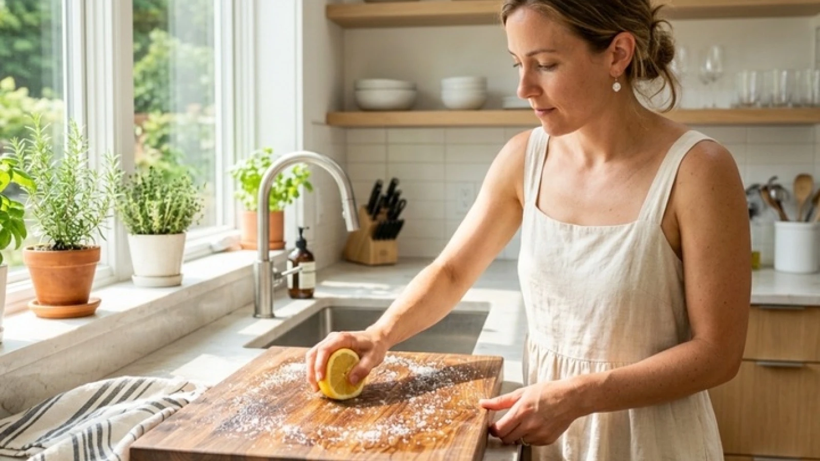 Cách vệ sinh thớt gỗ bị mốc sạch hiệu quả