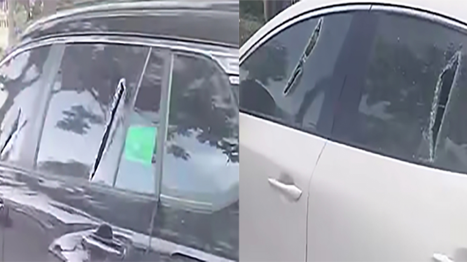 Hàng loạt ô tô bị chém vỡ kính tại phường Tây Hồ, Hà Nội