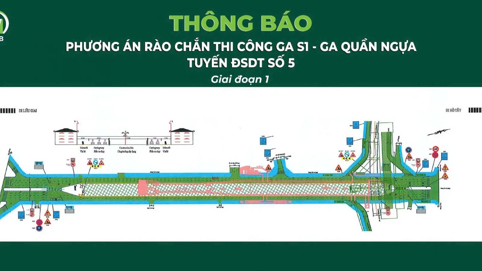 Hôm nay (18/6) Hà Nội bắt đầu rào chắn đường Văn Cao thi công tuyến Metro số 5
