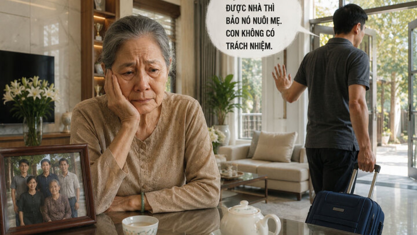 Con trai cả từ chối phụng dưỡng, bảo "đem nhà cho con út thì để nó nuôi mẹ"