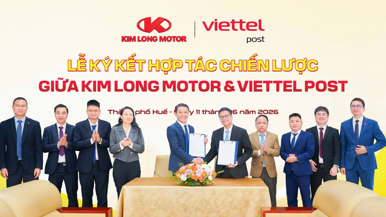 Kim Long Motor và Viettel Post ký kết hợp tác chiến lược toàn diện