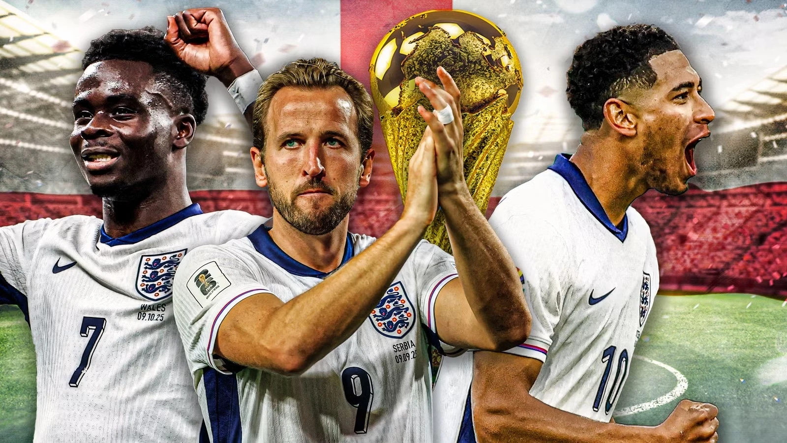 Danh sách số áo của tuyển Anh ở World Cup 2026