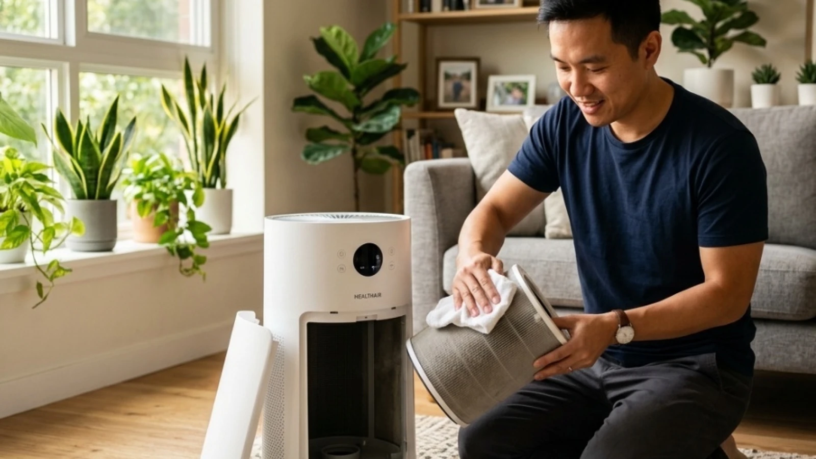 Cách vệ sinh máy lọc không khí để tối ưu hiệu suất, ngăn ô nhiễm ngược