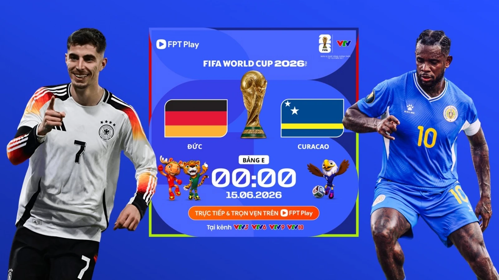 Xem trực tiếp Đức vs Curacao bảng E World Cup 2026 ở đâu?