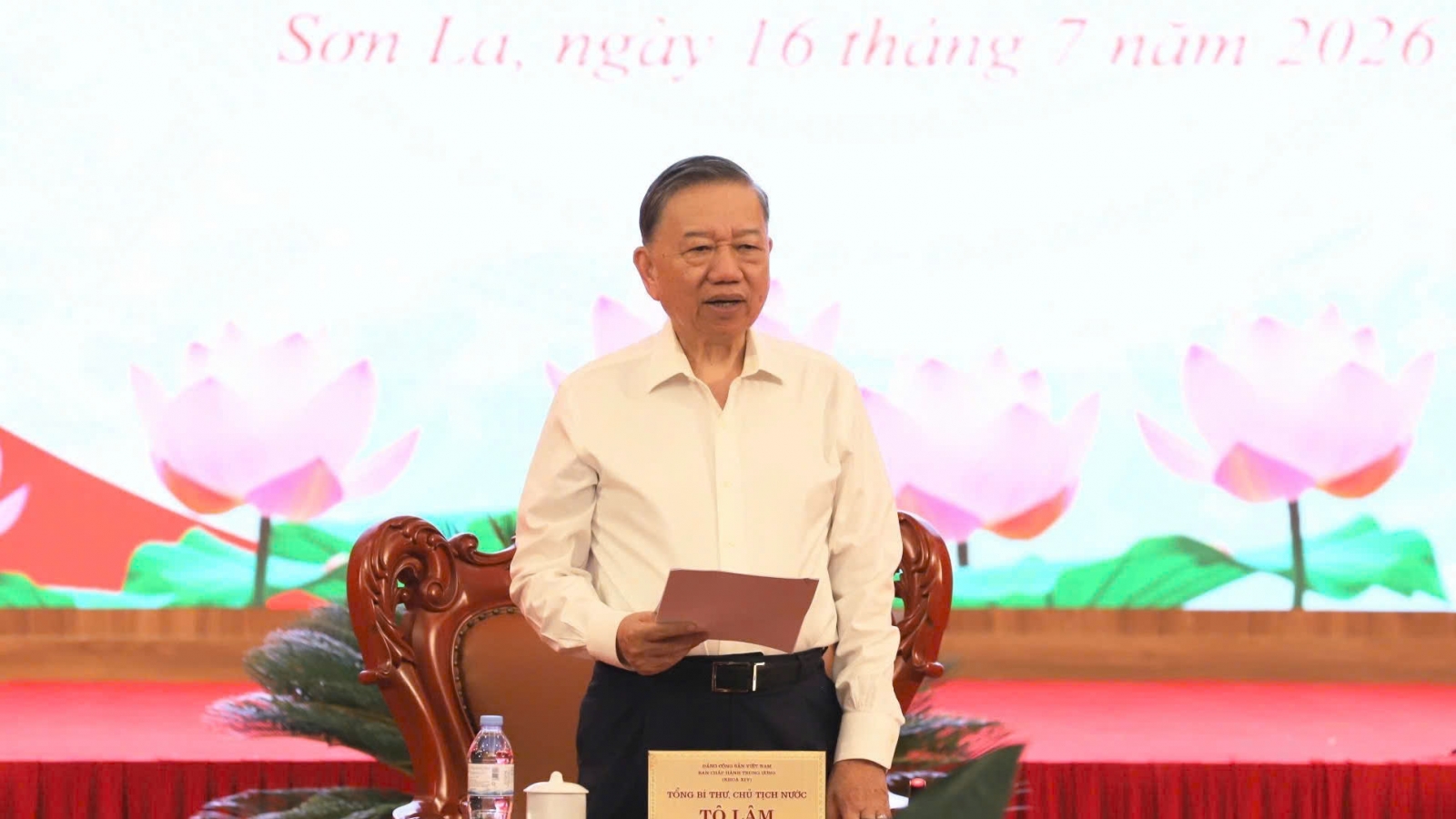 Tổng Bí thư, Chủ tịch nước Tô Lâm làm việc với Ban Thường vụ Tỉnh uỷ Sơn La
