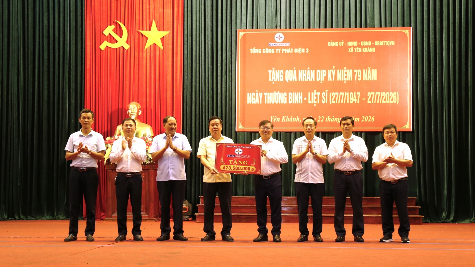 947 phần quà tri ân được EVNGENCO3 trao tặng tại Ninh Bình nhân dịp 27/7