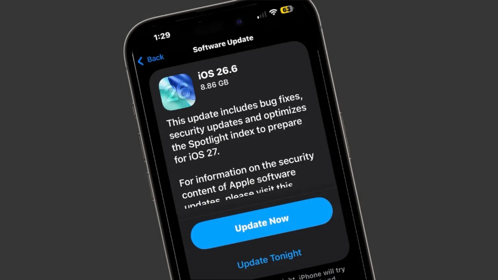 Apple khuyến nghị cập nhật iOS 26.6 để tăng cường bảo mật thiết bị