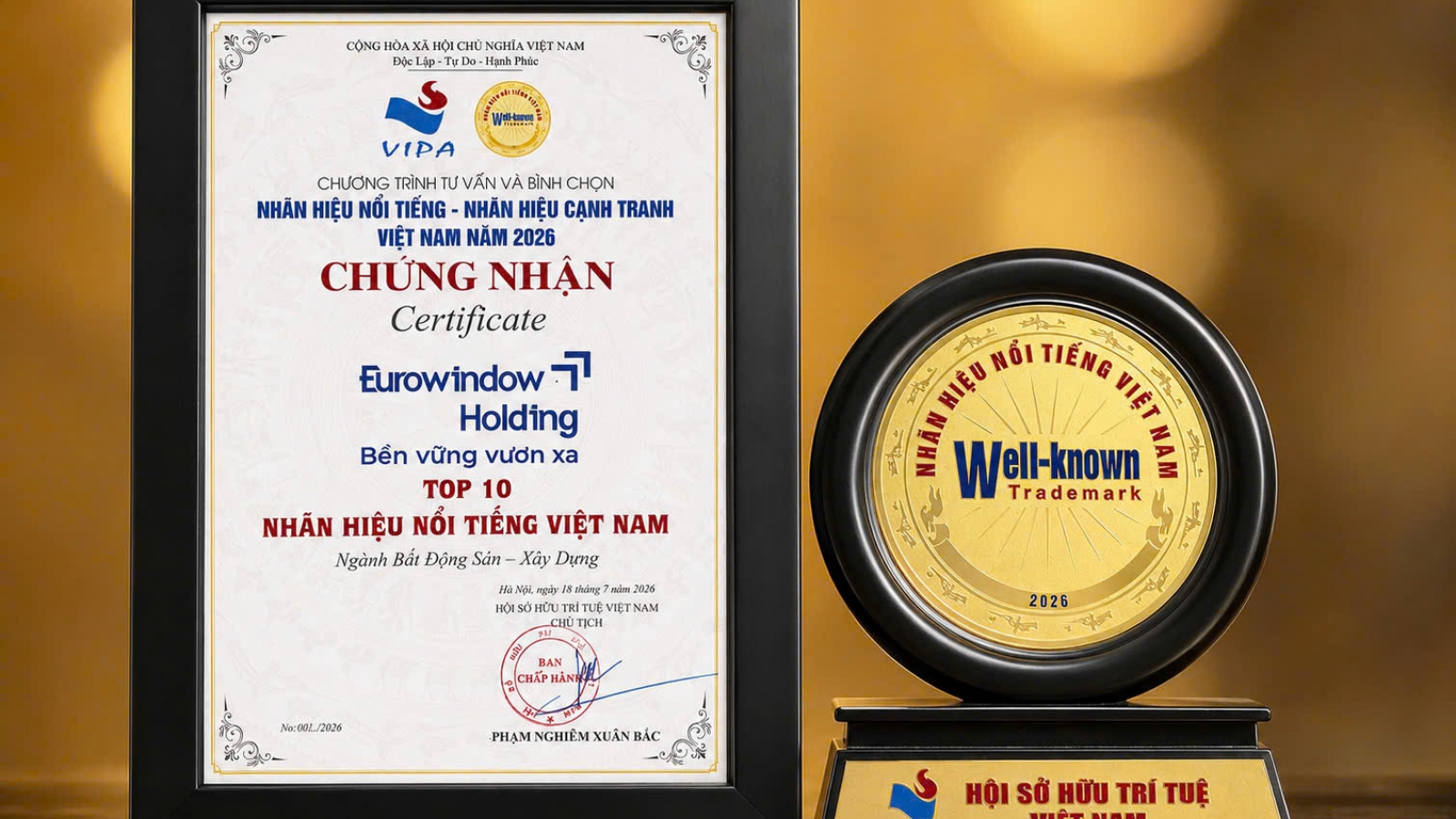 Eurowindow Holding - Top 10 Nhãn hiệu nổi tiếng Việt Nam 2026