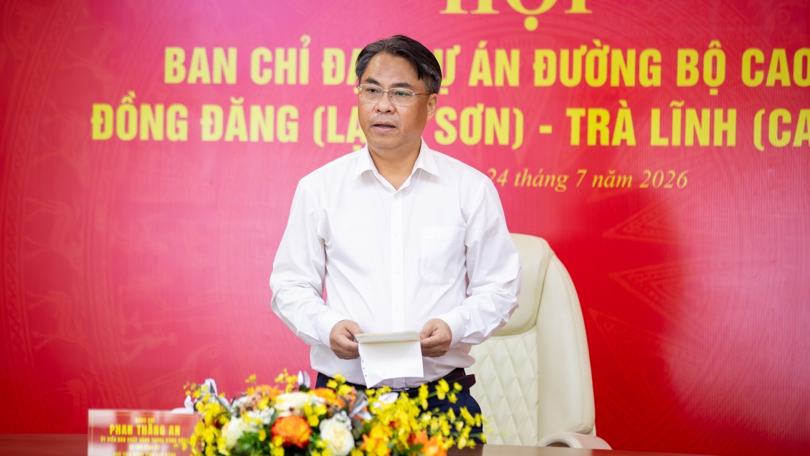 Cao tốc Đồng Đăng - Trà Lĩnh: Thống nhất trách nhiệm, không để chậm tiến độ