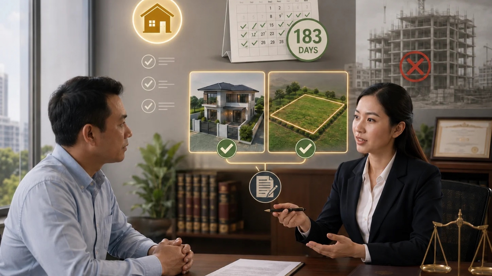 Điều kiện miễn thuế bán nhà: Chỉ có một căn, giữ đủ 183 ngày