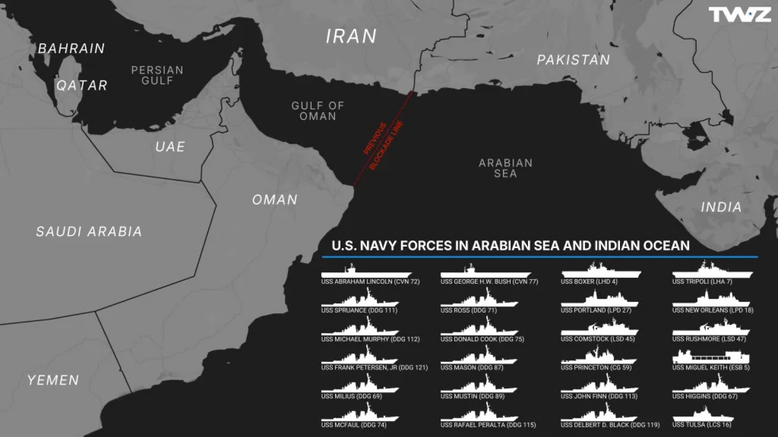 Bên trong dàn tàu chiến Mỹ siết phong tỏa Iran