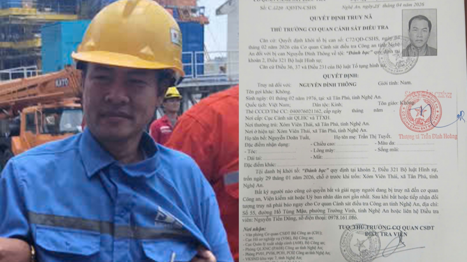 Bắt đối tượng truy nã lẩn trốn trong khu vực cảng Vietsovpetro