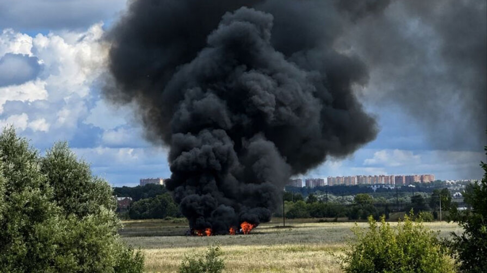 Tiêm kích nghi là Su-57 của Nga rơi tại Moscow