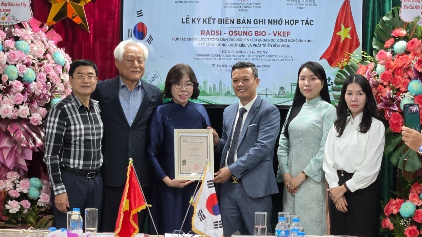 RADSI hợp tác với Hàn Quốc, thúc đẩy nghiên cứu và chuyển giao công nghệ sinh học