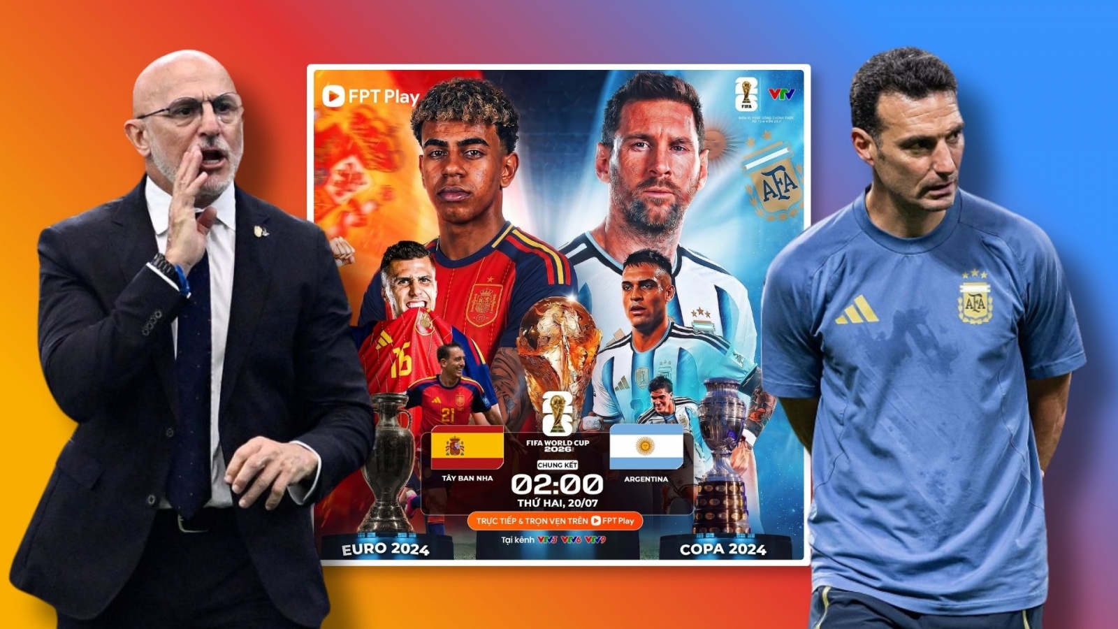 Link xem trực tiếp Tây Ban Nha vs Argentina chung kết World Cup 2026 trên VTV Go