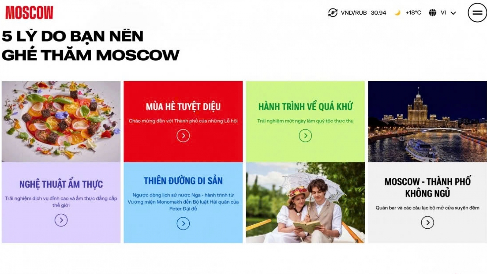 Moscow launches Vietnamese tourism website to attract visitors