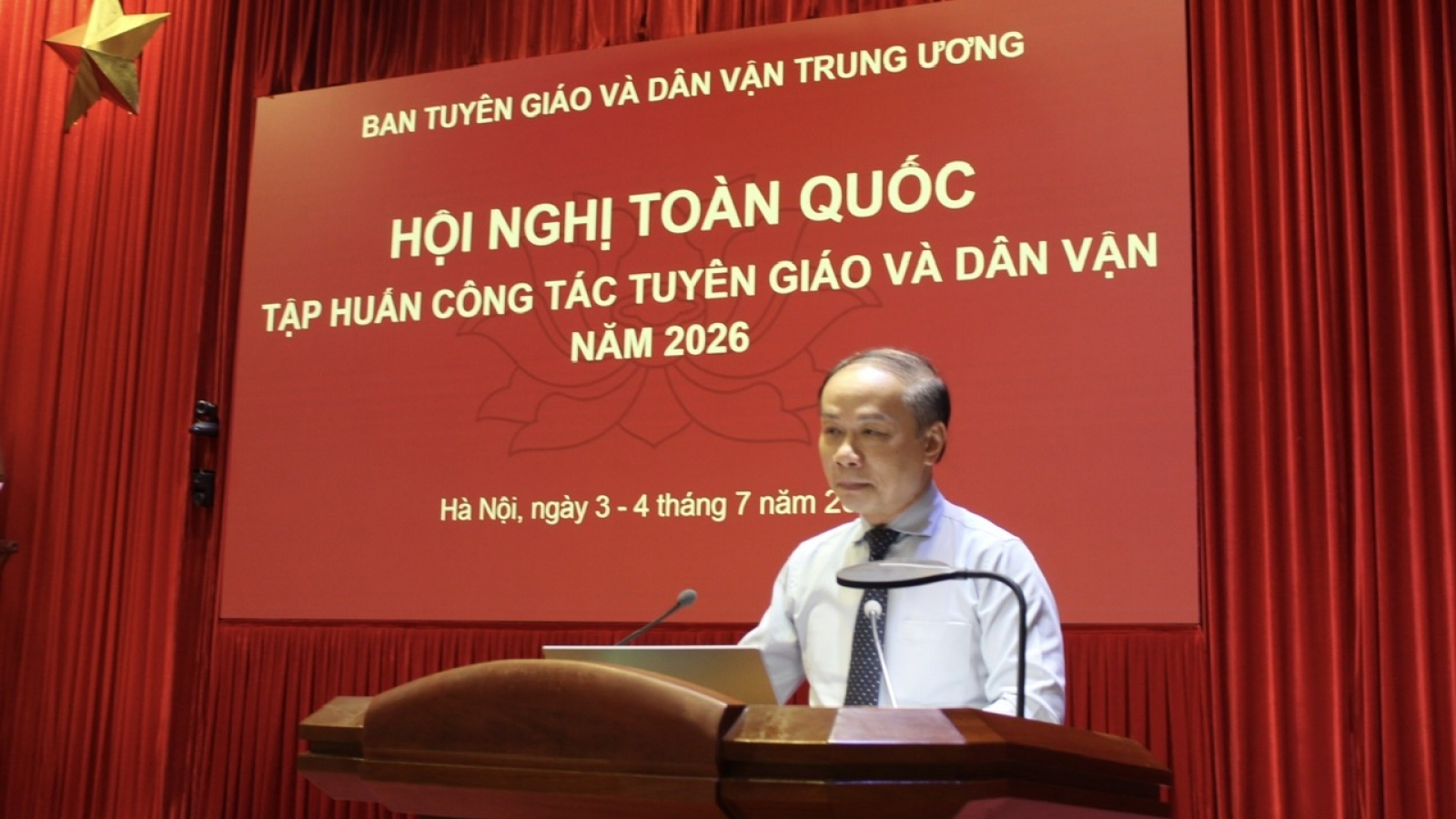 Khai mạc hội nghị toàn quốc tập huấn công tác tuyên giáo và dân vận năm 2026