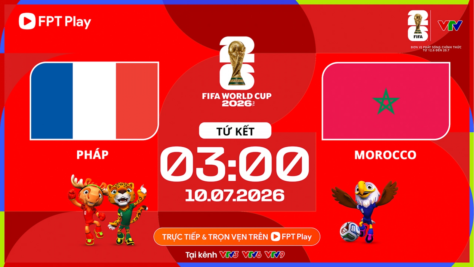 Link xem trực tiếp Pháp vs Morocco World Cup 2026 hôm nay trên VTV Go