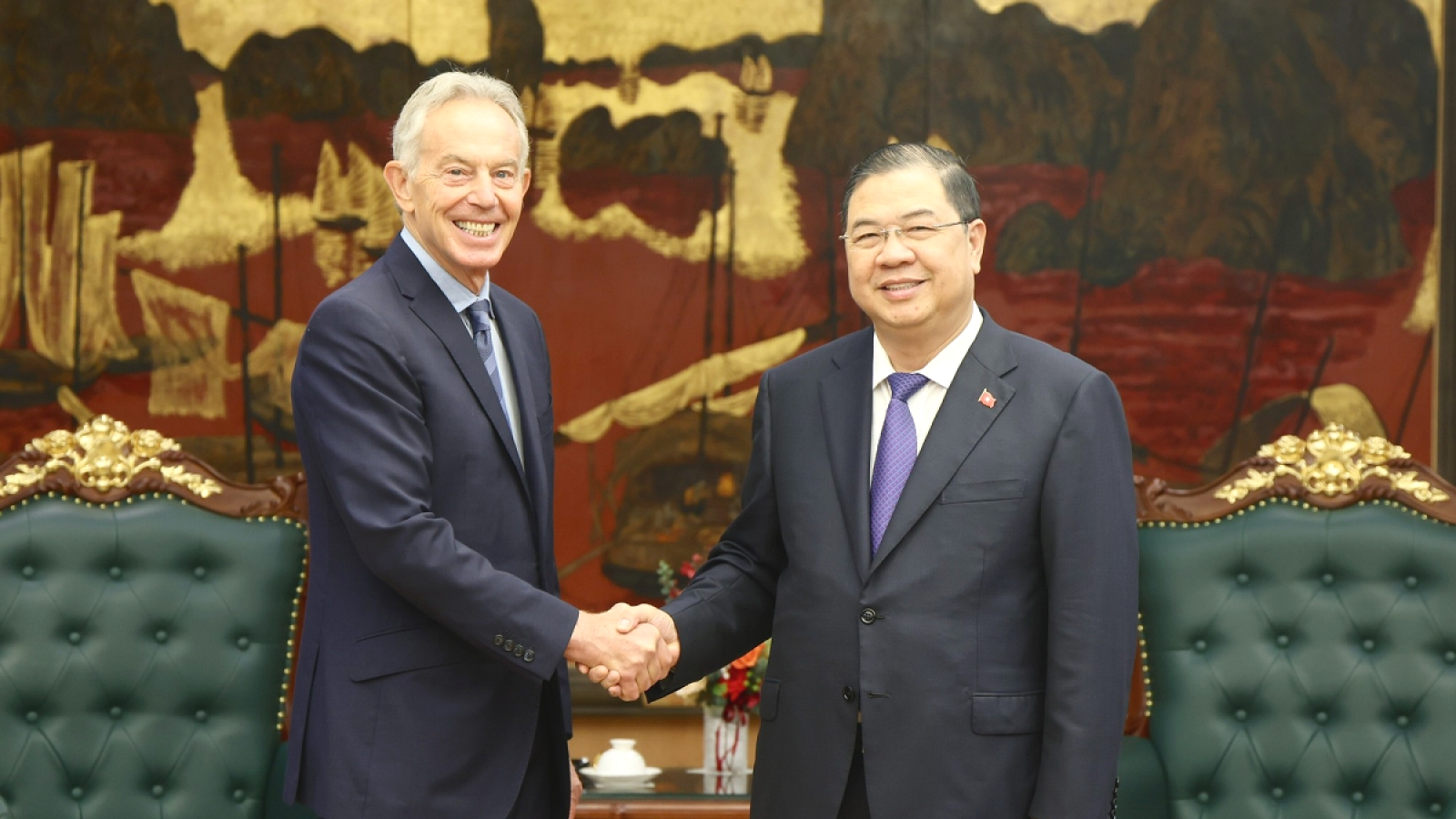 Phó Thủ tướng Phạm Gia Túc tiếp cựu Thủ tướng Anh Tony Blair