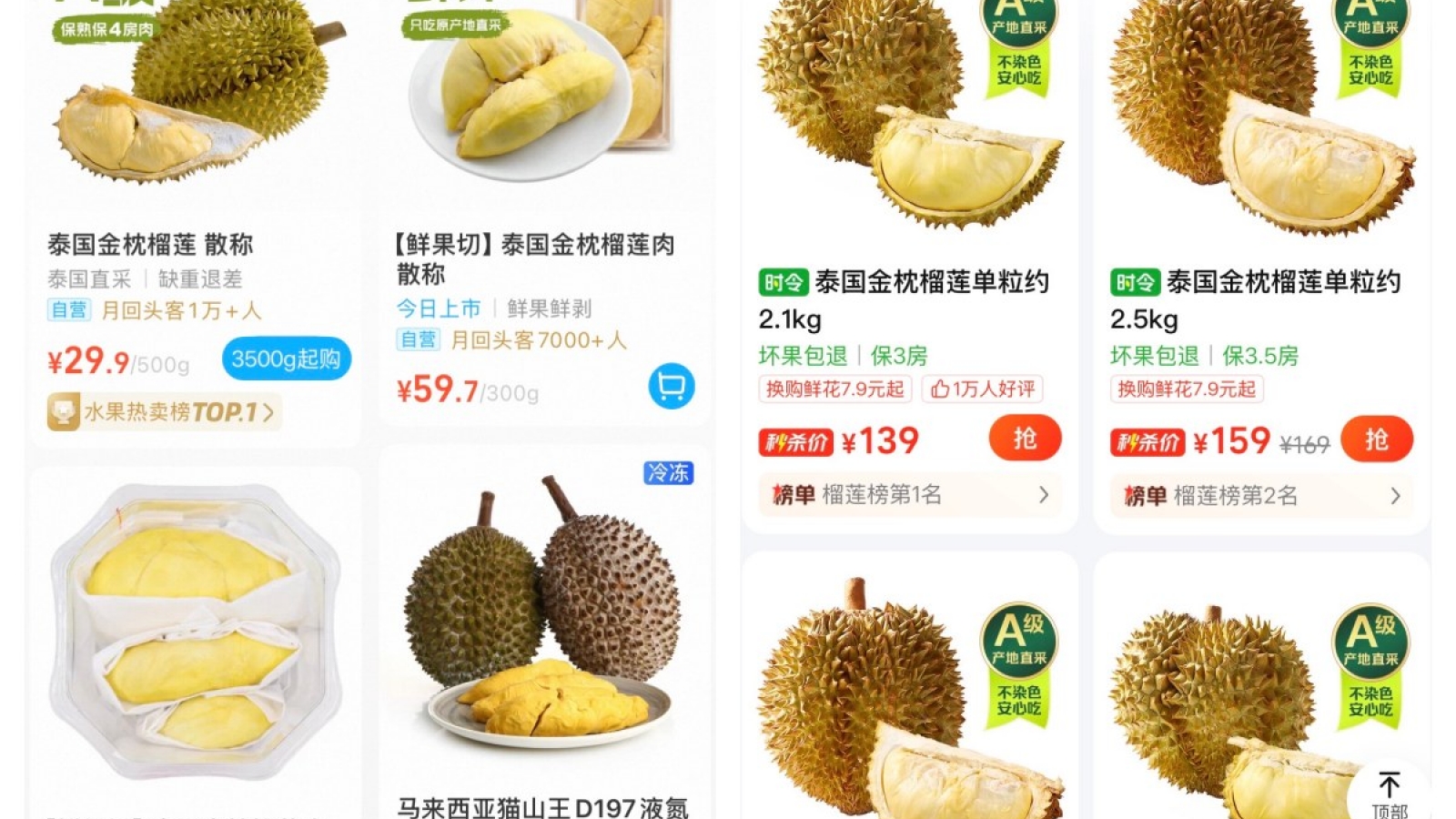 Trung Quốc nhập khẩu gần 1,87 triệu tấn sầu riêng trong năm 2025