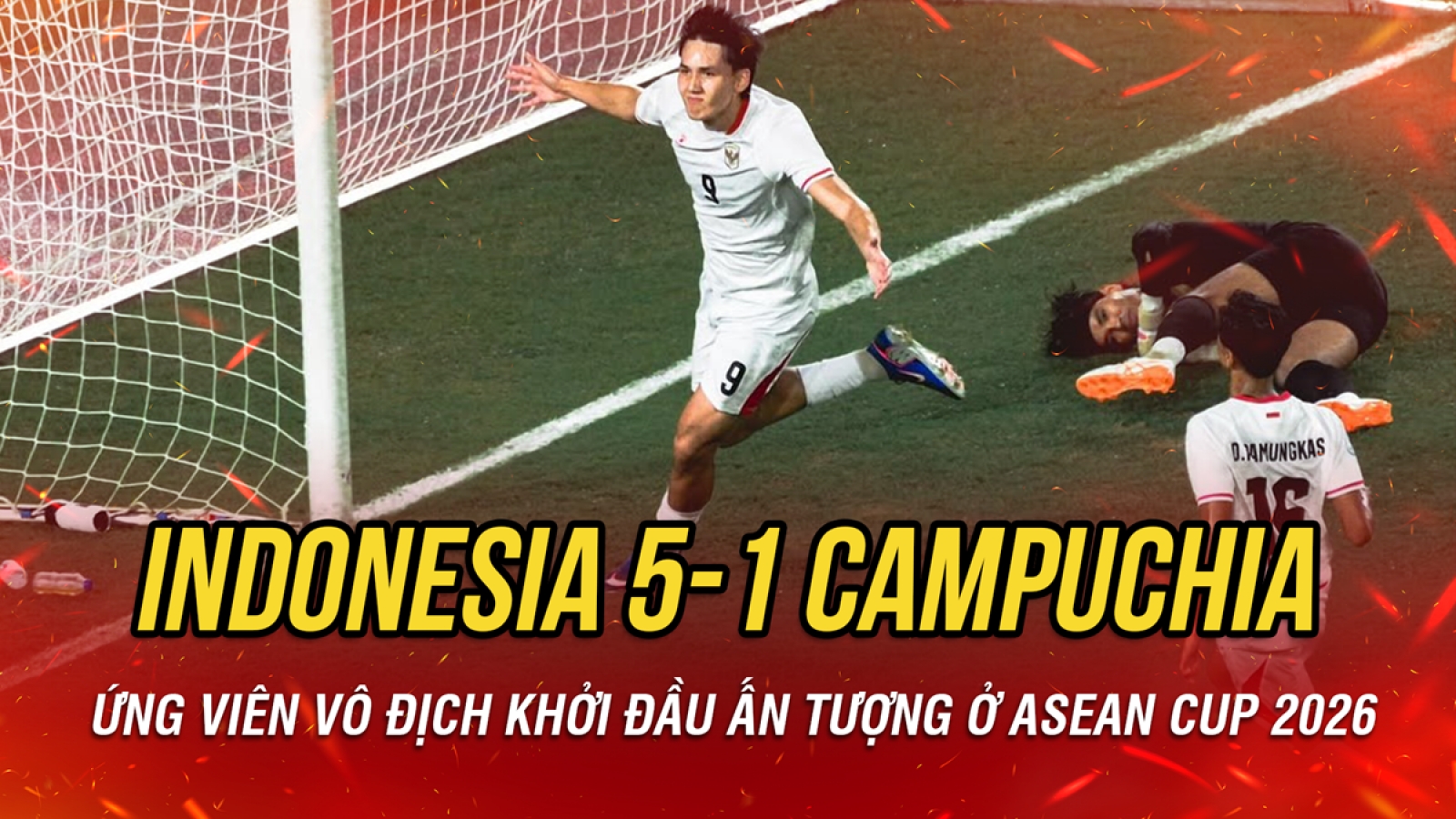 Kết quả ASEAN Cup 2026 hôm nay 27/7: Indonesia thắng đậm Campuchia