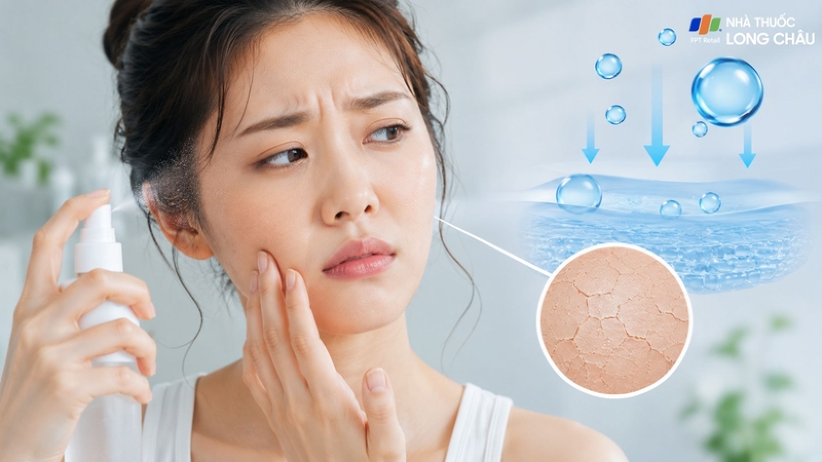 Vì sao xịt khoáng mỗi ngày nhưng da vẫn khô căng?