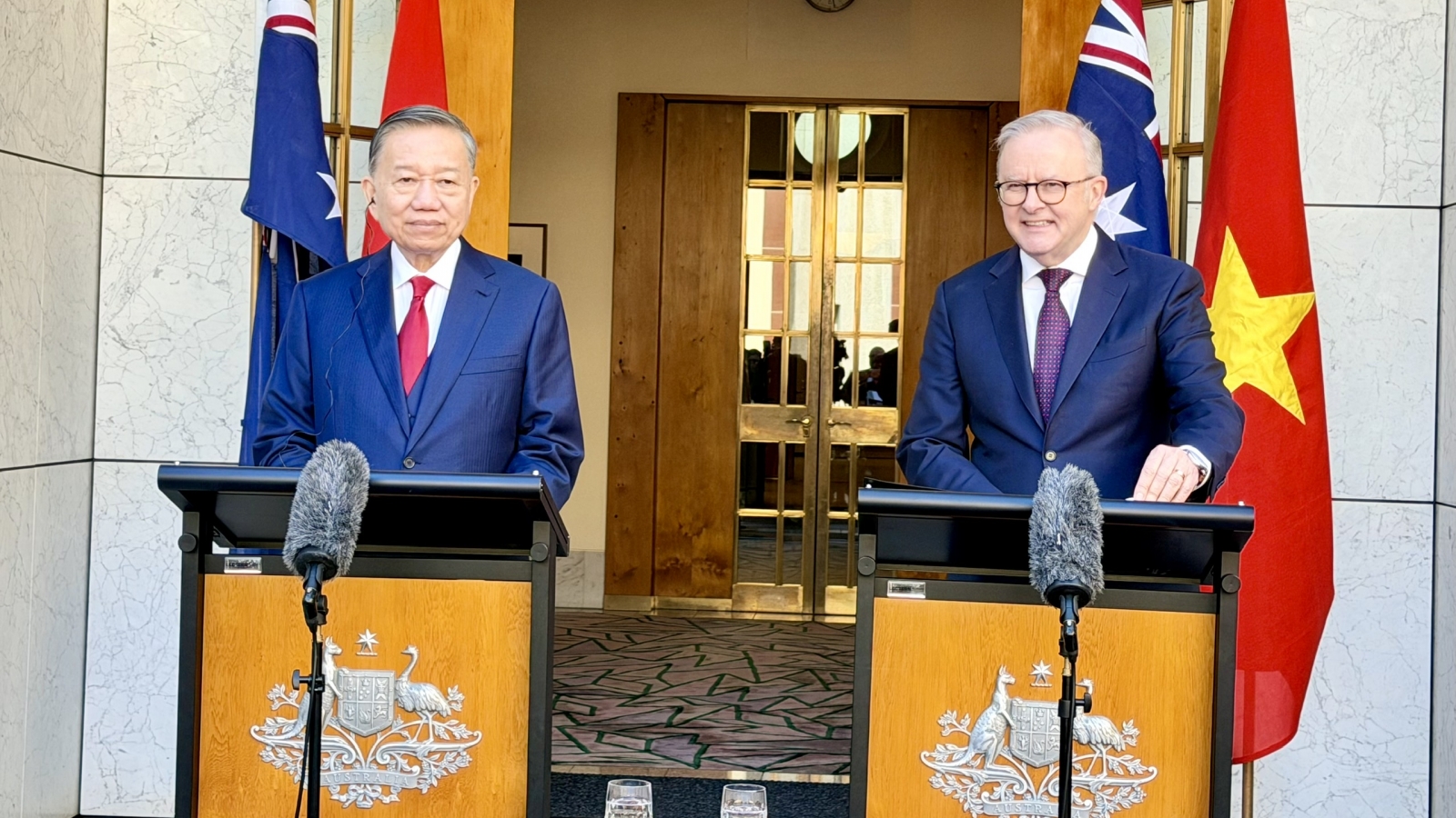 Tổng Bí thư, Chủ tịch nước Tô Lâm và Thủ tướng Australia thông báo kết quả hội đàm