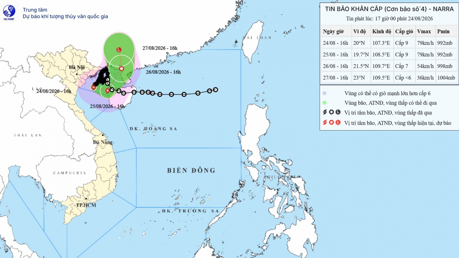 Bão số 4 cách Quảng Ninh-Hải Phòng hơn 100km, gây mưa những khu vực nào?