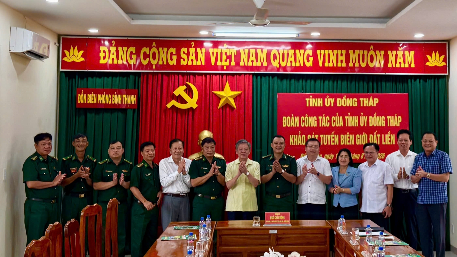 Tỉnh ủy Đồng Tháp tổ chức khảo sát, làm việc tại các địa bàn biên giới