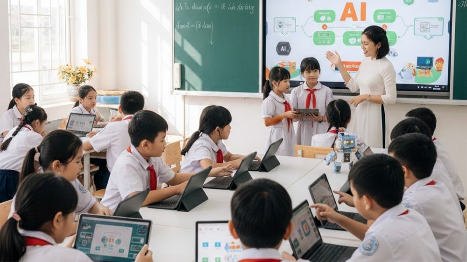 Khung nội dung giáo dục AI cho học sinh từ lớp 1 đến lớp 12