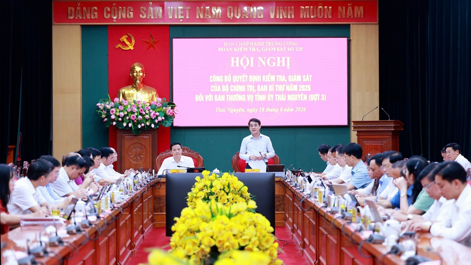 Bộ Chính trị kiểm tra, giám sát (đợt 3) tại Thái Nguyên