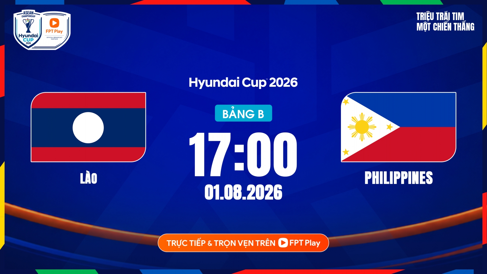 Link xem trực tiếp Lào vs Philippines vòng bảng ASEAN Cup 2026