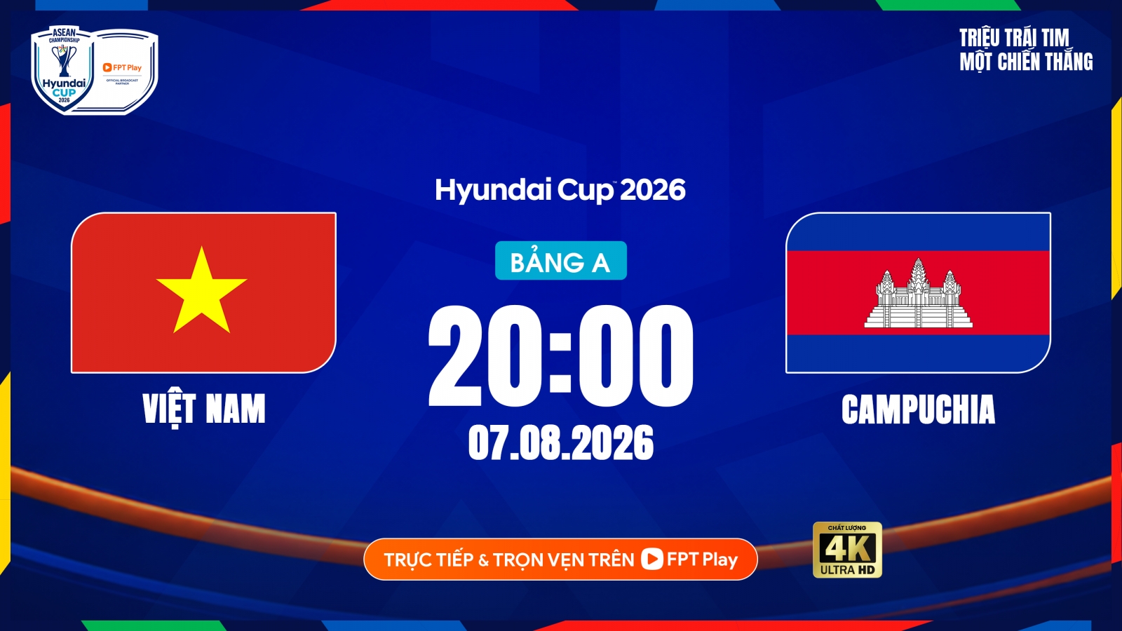 Lịch sử đối đầu Việt Nam vs Campuchia trước màn so tài ở ASEAN Cup 2026
