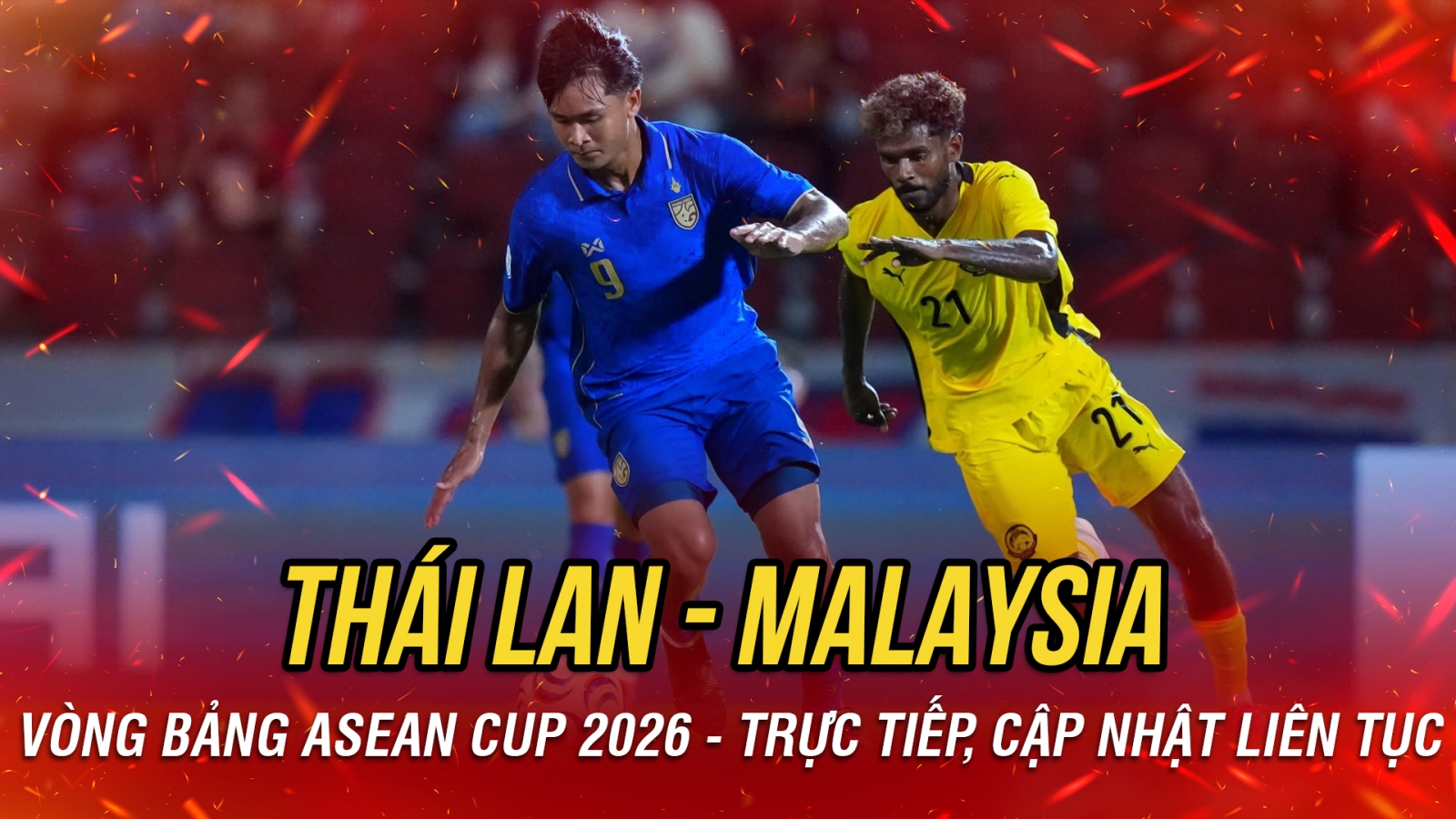 Trực tiếp Thái Lan 1-0 Malaysia: VAR tạo bước ngoặt, Yotsakorn ghi bàn