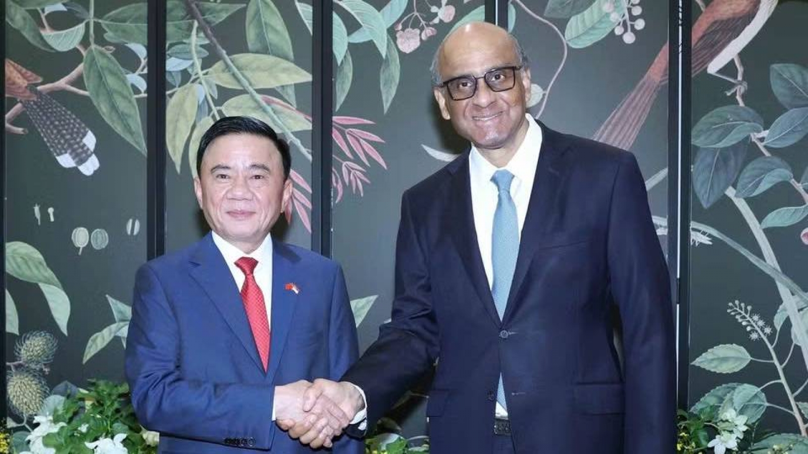 Thường trực Ban Bí thư Trần Cẩm Tú hội kiến Tổng thống Singapore