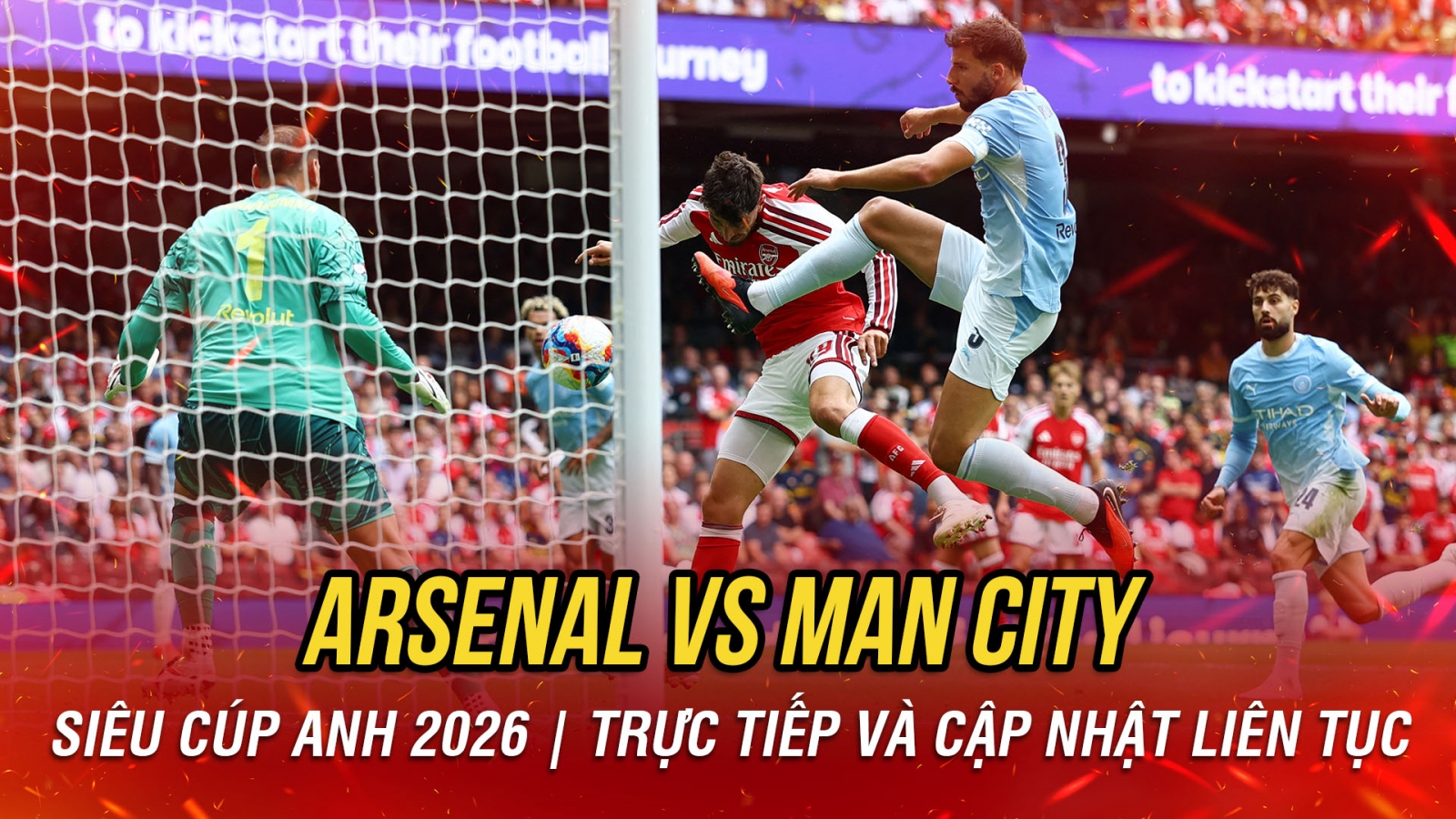 Trực tiếp Arsenal 2-0 Man City: Pháo thủ dồn ép nghẹt thở