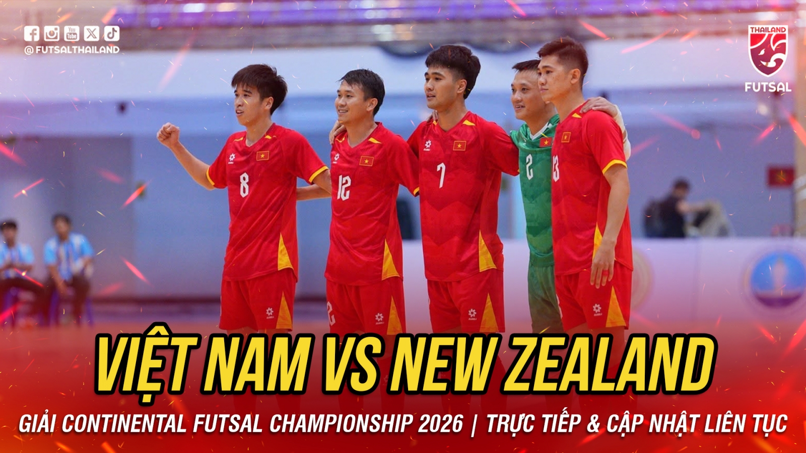 TRỰC TIẾP ĐT Futsal Việt Nam 1-0 ĐT Futsal New Zealand: Trịnh Công Đại tỏa sáng