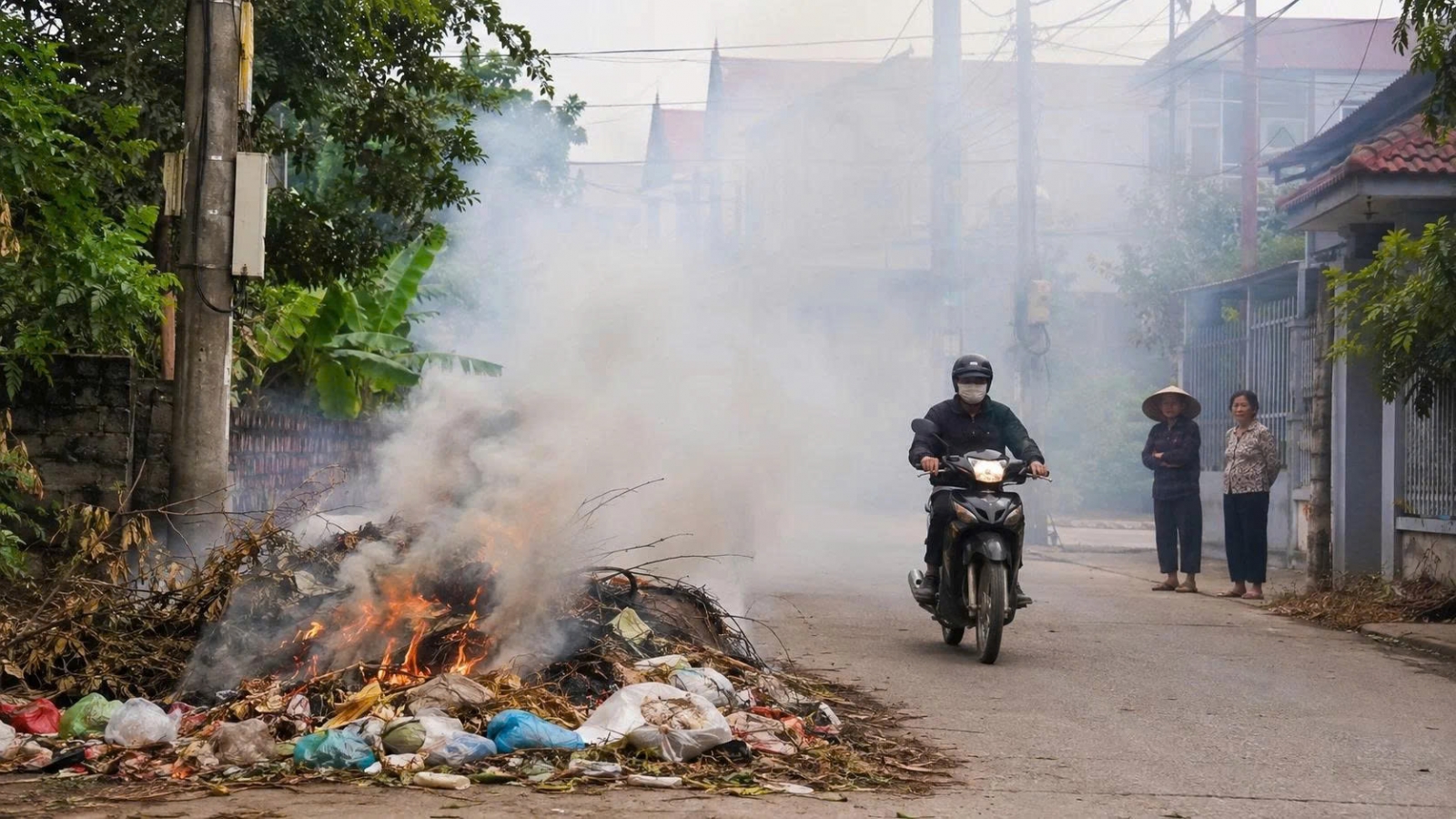 Không đốt rác, giữ lại một bầu trời xanh