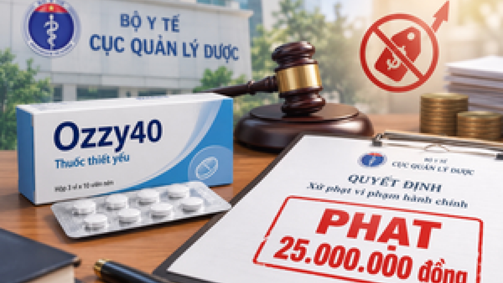 Kê khai sai giá thuốc, Công ty dược phẩm Đạt Vi Phú bị phạt 25 triệu đồng