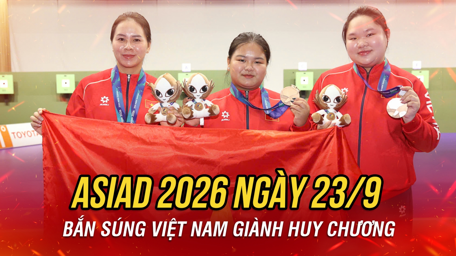 Trực tiếp ASIAD 2026 ngày thi đấu 23/9: Bắn súng Việt Nam giành huy chương