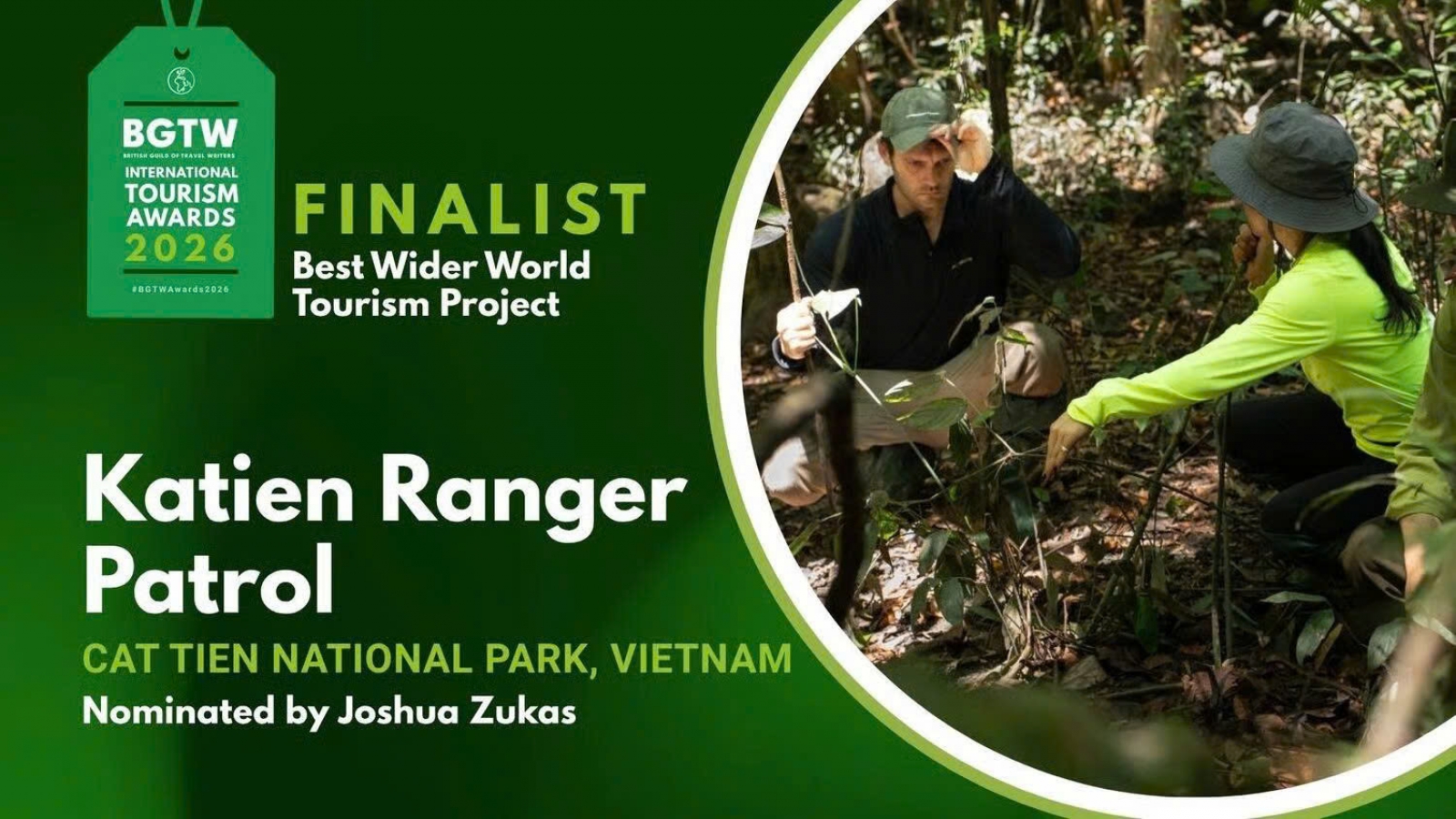 Cat Tien forest patrol tour shortlisted for 2026 global tourism award