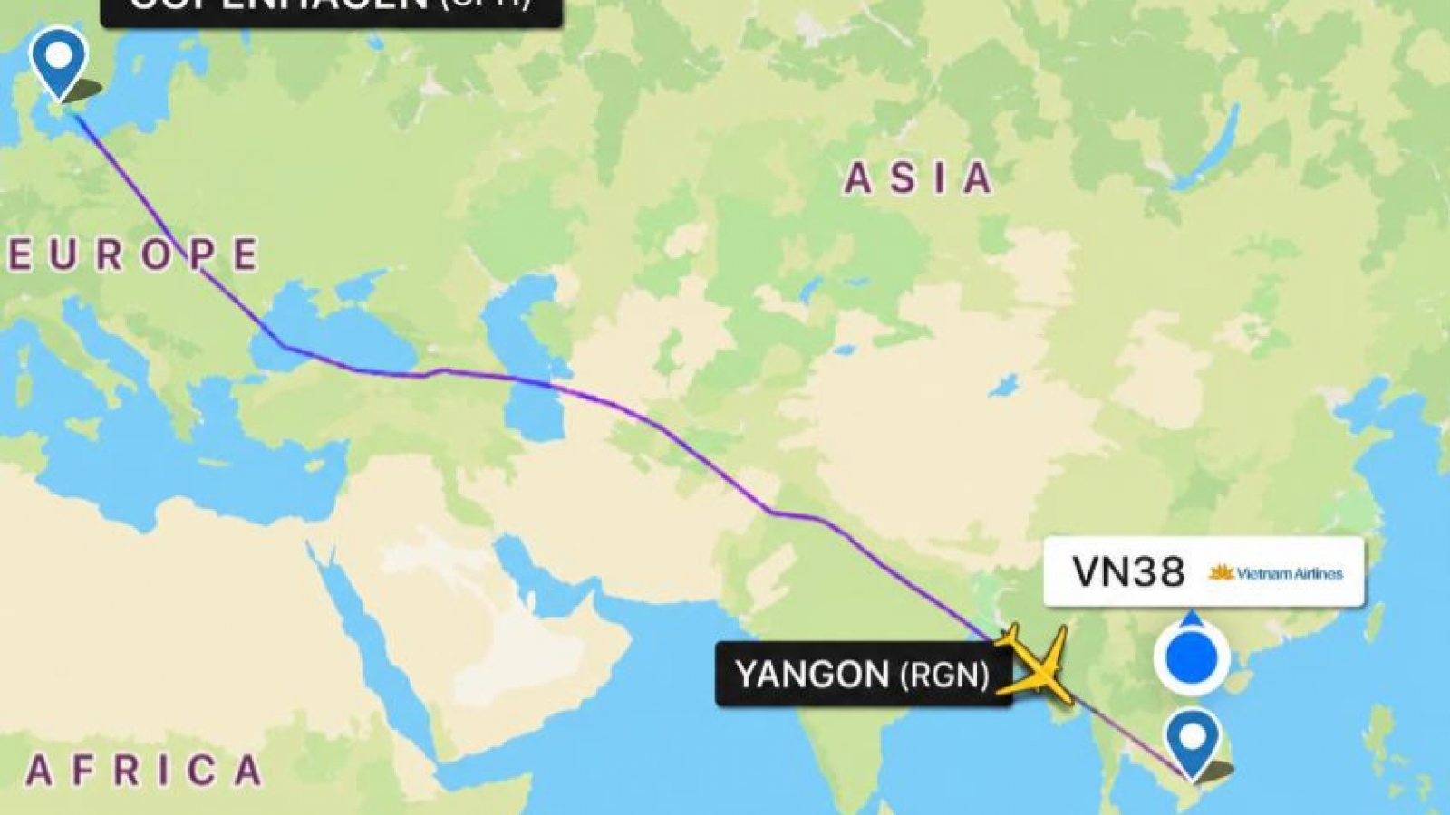 Vietnam Airlines chuyển hướng hạ cánh tại Myanmar cấp cứu sản phụ sinh con