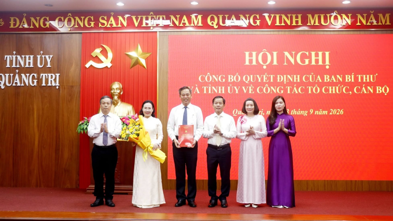 Quảng Trị công bố quyết định của Ban Bí thư về công tác cán bộ