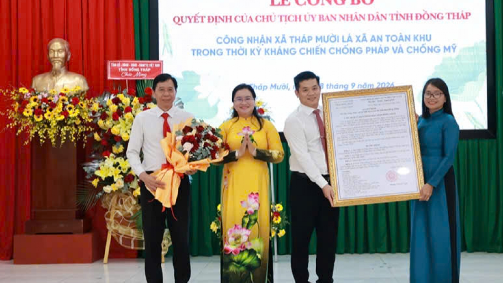 Đồng Tháp có thêm 15 xã, phường "An toàn khu thời kháng chiến"