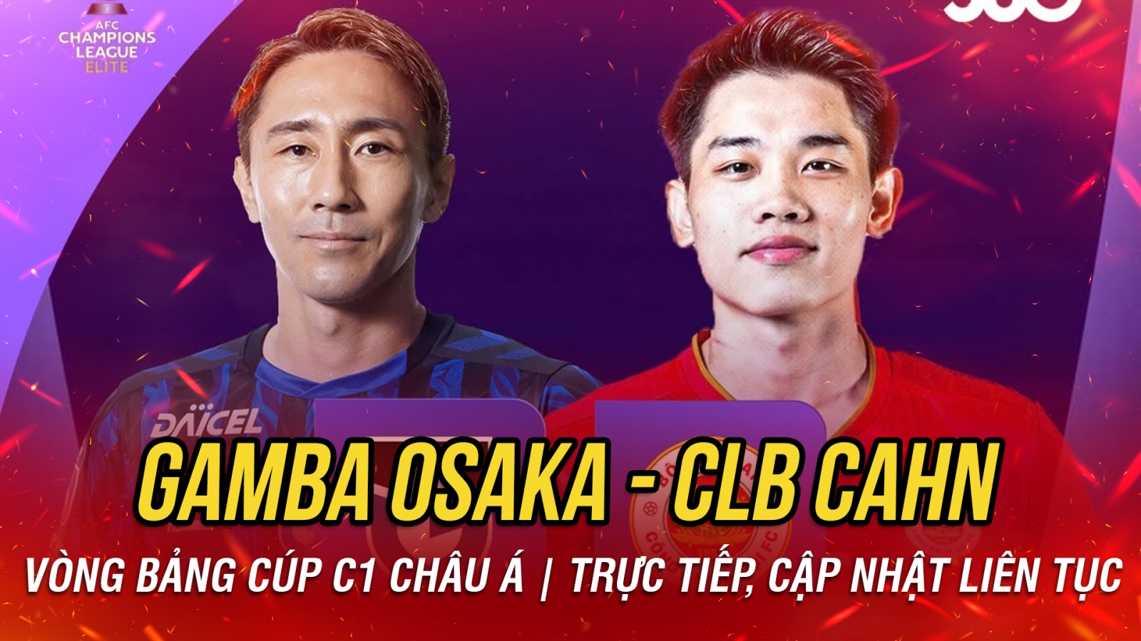 Trực tiếp Gamba Osaka vs CAHN vòng bảng Cúp C1 châu Á 2026/2027