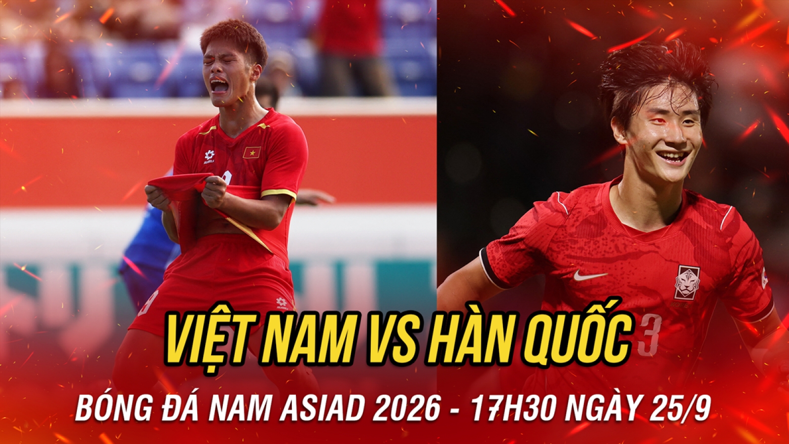 Link xem trực tiếp U23 Việt Nam vs U23 Hàn Quốc bóng đá ASIAD 2026 hôm nay 25/9