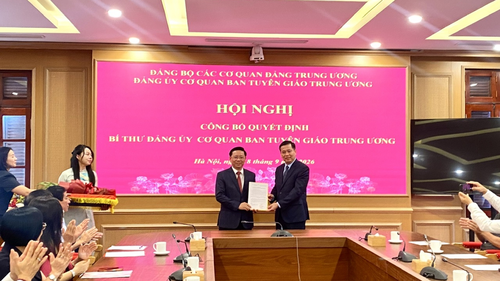Đồng chí Trần Thanh Lâm giữ chức Bí thư Đảng ủy Cơ quan Ban Tuyên giáo Trung ương
