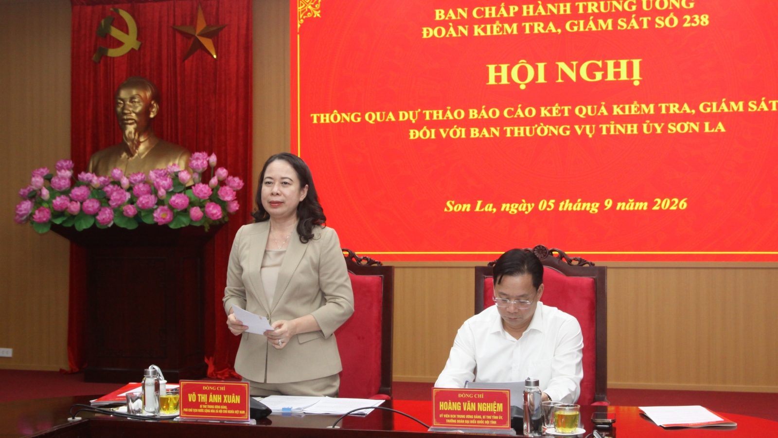 Thông qua dự thảo báo cáo kiểm tra, giám sát đối với Ban Thường vụ Tỉnh ủy Sơn La