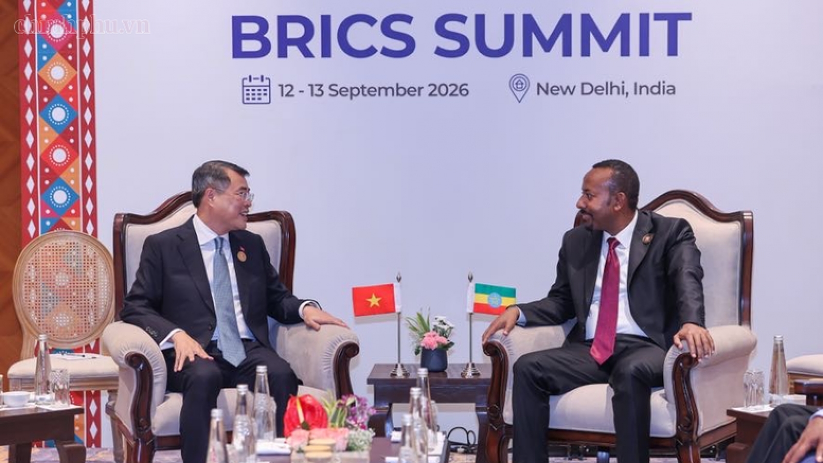 Thủ tướng Lê Minh Hưng gặp Thủ tướng Ethiopia Abiy Ahmed Ali