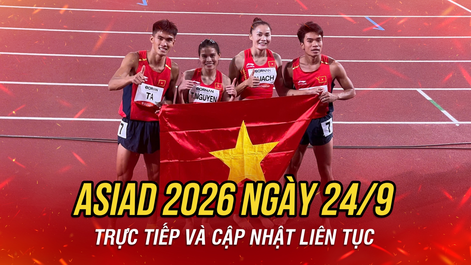 Trực tiếp ASIAD 2026 ngày thi đấu 24/9: Điền kinh có tấm huy chương đầu tiên
